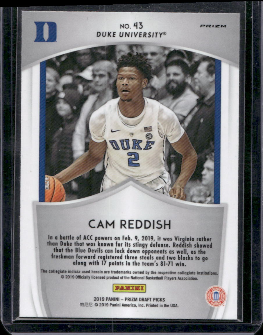 2019 Panini Prizm Draft Picks #43 Cam Reddish Prizms Silver