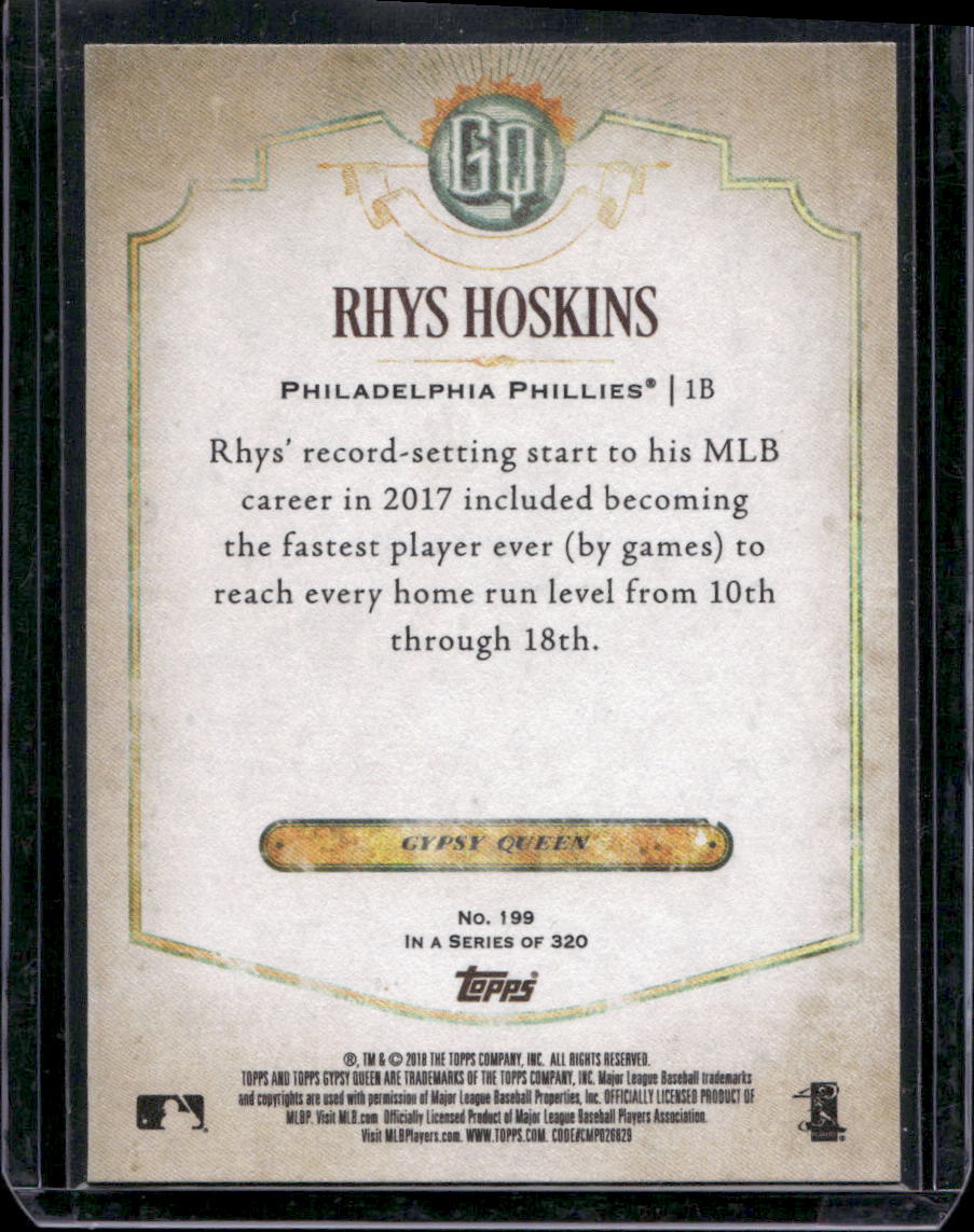 2018 Topps Gypsy Queen #199 Rhys Hoskins Green