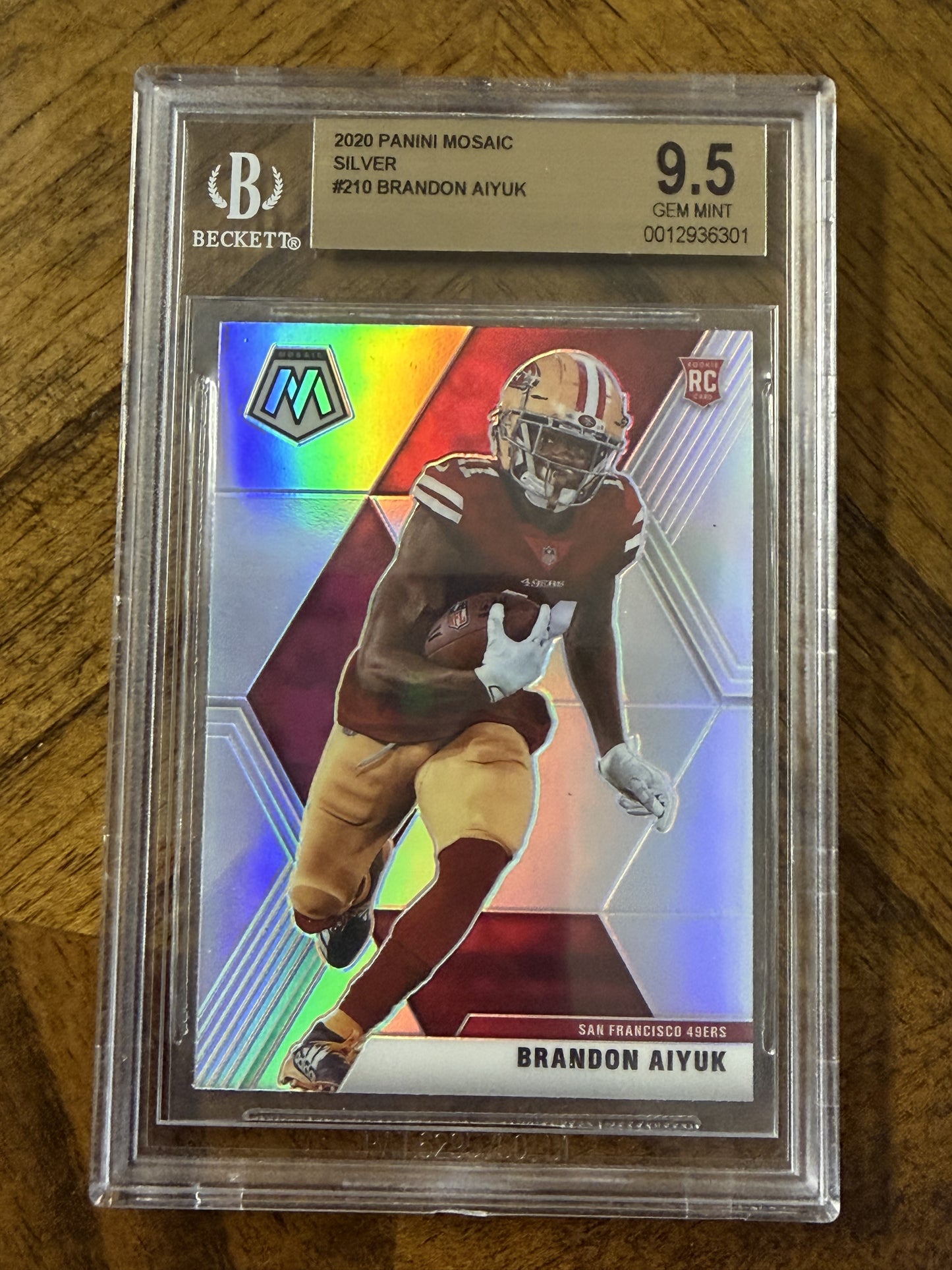 2020 Panini Mosaic #210 Brandon Aiyuk Prizm Silver BGS 9.5