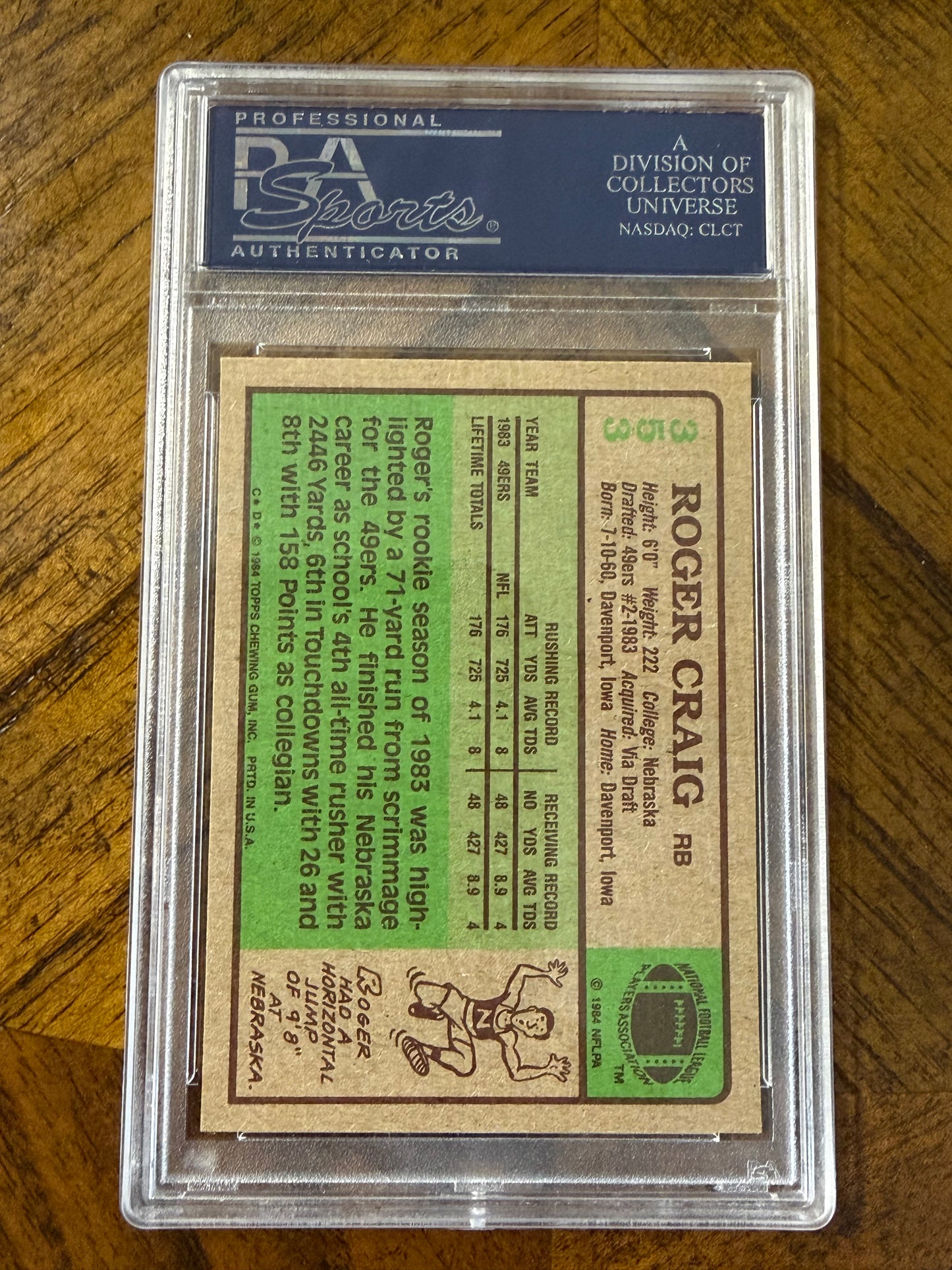 1984 Topps #353 Roger Craig PSA 8