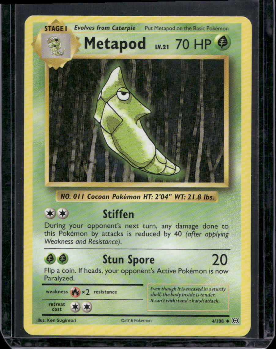 Metapod Uncommon XY - Evolutions 4/108 NM