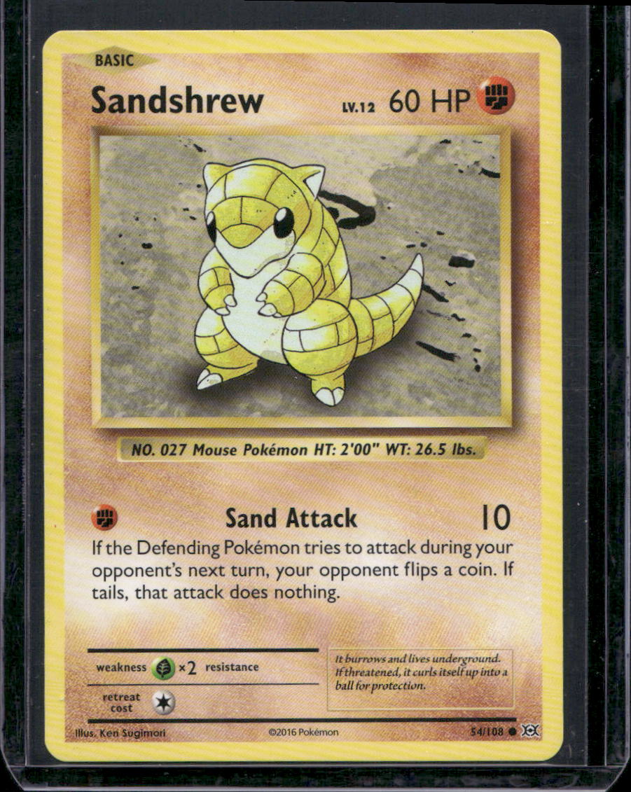 Sandshrew Common XY - Evolutions 54/108 NM