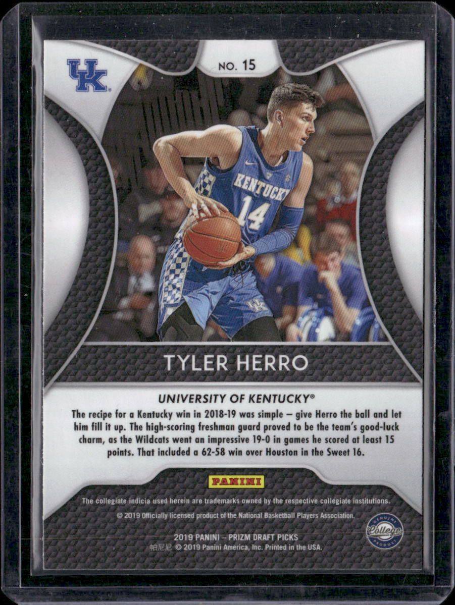 2019 Panini Prizm Draft Picks #15 Tyler Herro