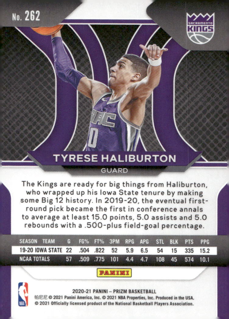 2020-21 Panini Prizm #262 Tyrese Haliburton