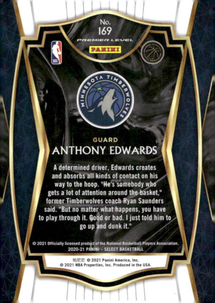 2020-21 Panini Select #169 Anthony Edwards