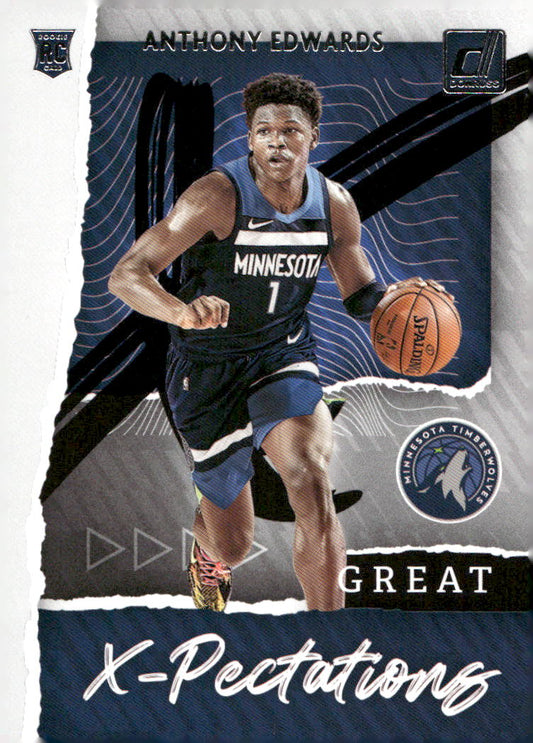 2020-21 Donruss #1 Anthony Edwards Great X-Pectations