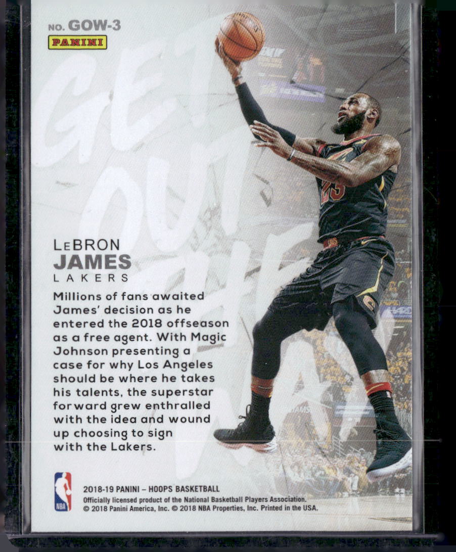 2018-19 Hoops #GOW-3 LeBron James Get Out The Way