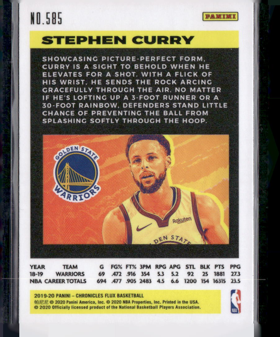 2019-20 Panini Chronicles #585 Stephen Curry