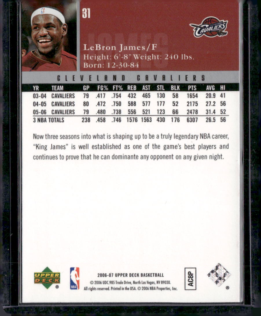 2006-07 Upper Deck #31 LeBron James