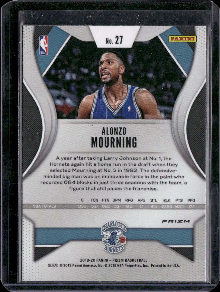 2019-20 Panini Prizm #27 Alonzo Mourning Prizms Green