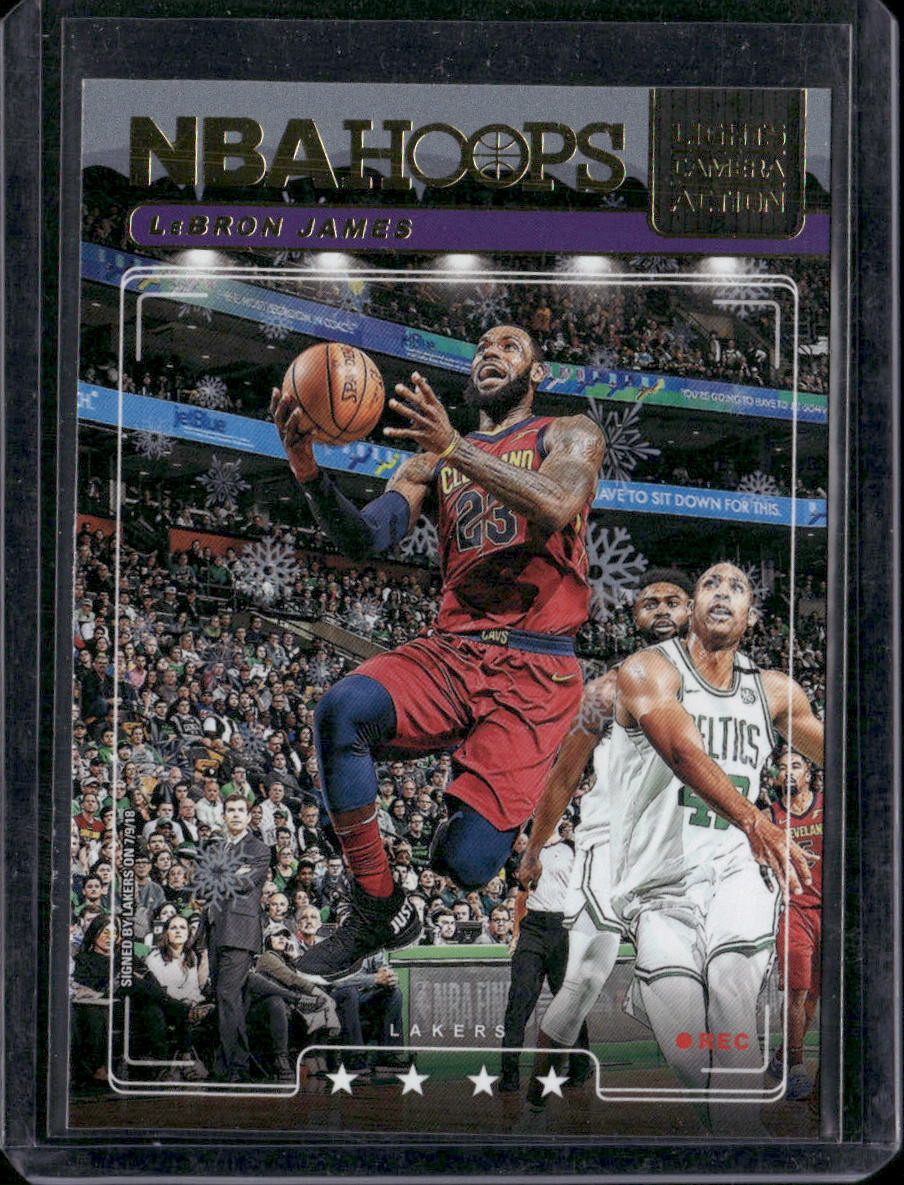 2018-19 Hoops Winter #LCA-2 LeBron James Lights Camera Action