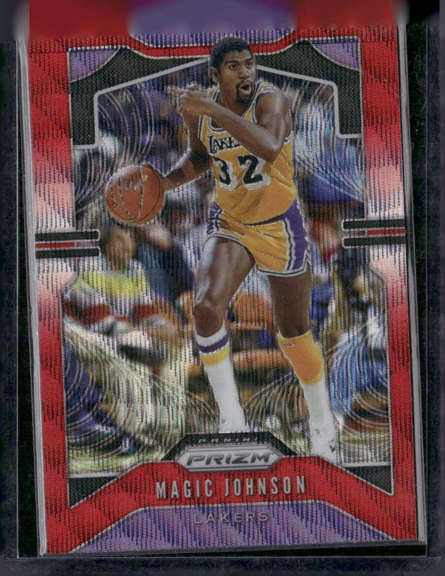 2019-20 Panini Prizm #25 Magic Johnson Prizms Ruby Wave