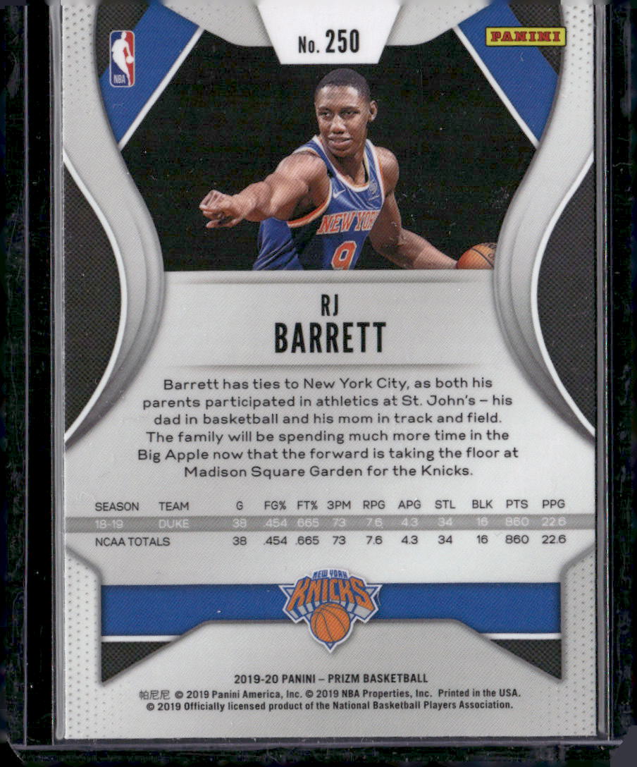 2019-20 Panini Prizm #250 RJ Barrett