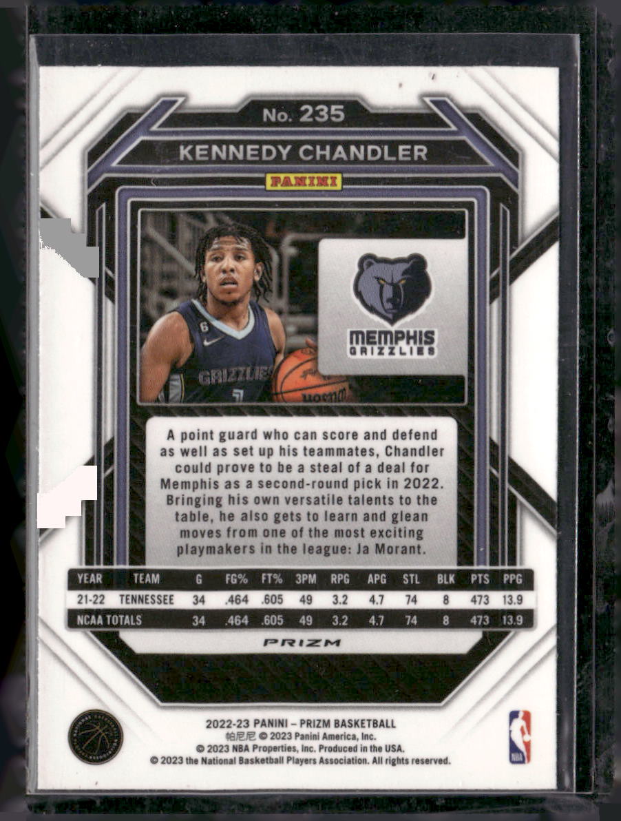 2022-23 Panini Prizm #235 Kennedy Chandler Prizms Ice