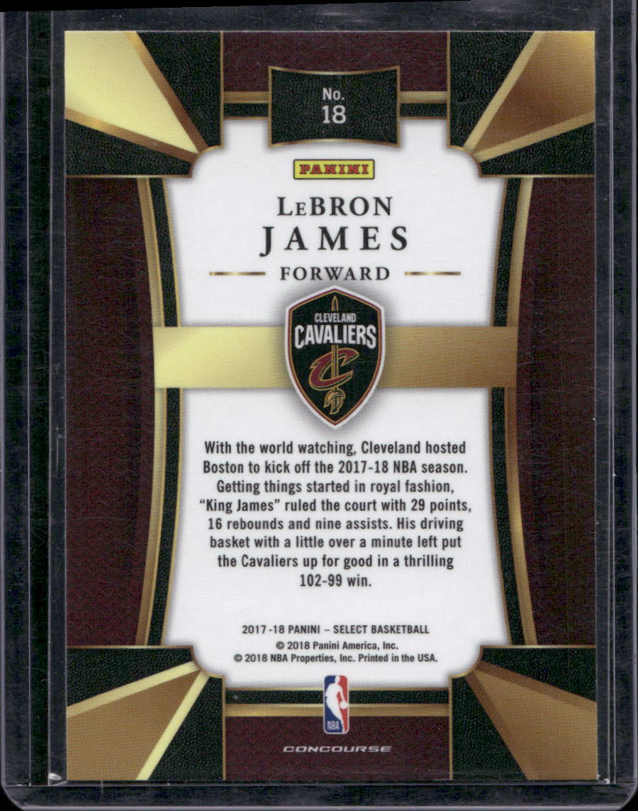 2017-18 Panini Select #18 LeBron James
