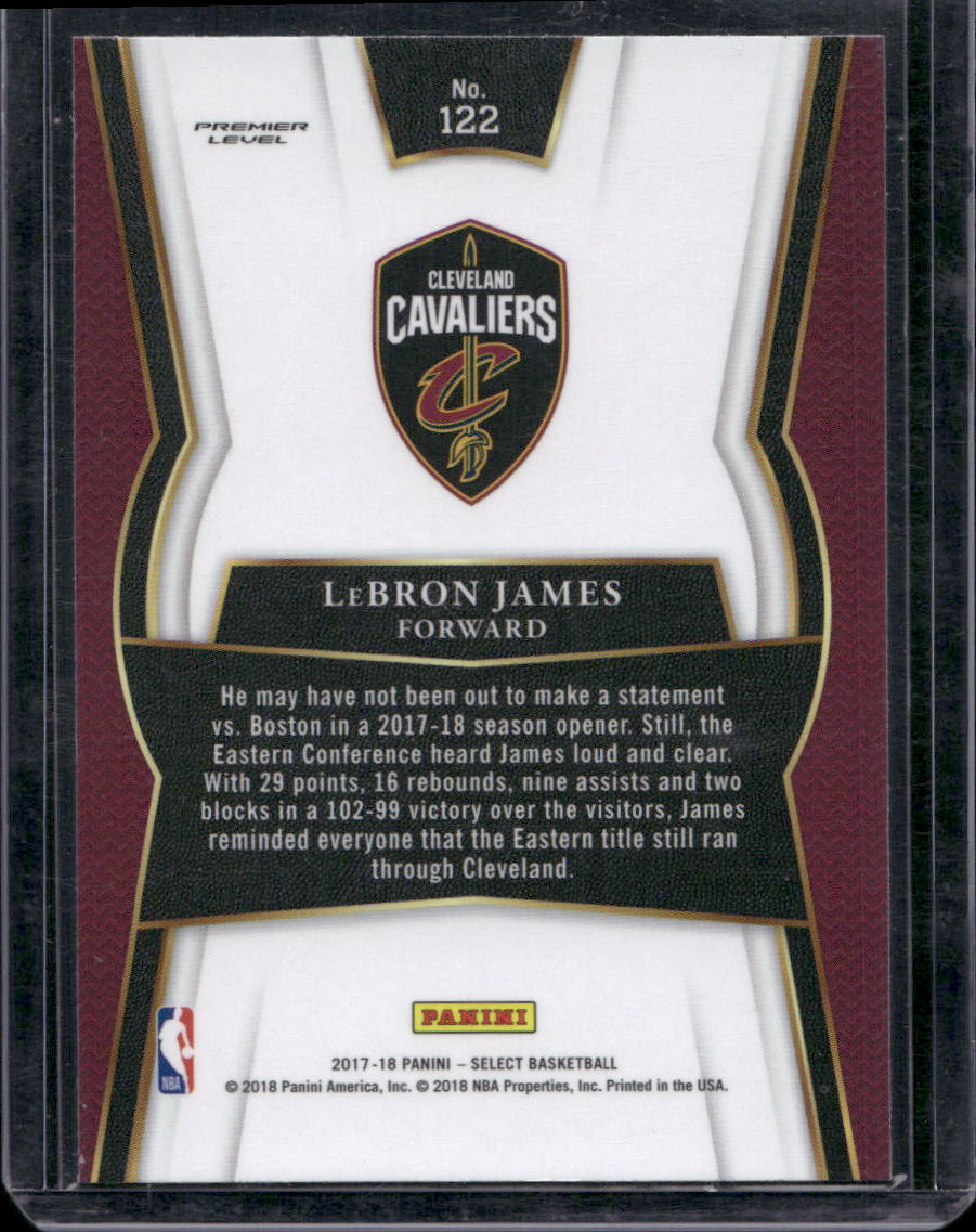2017-18 Panini Select #122 LeBron James
