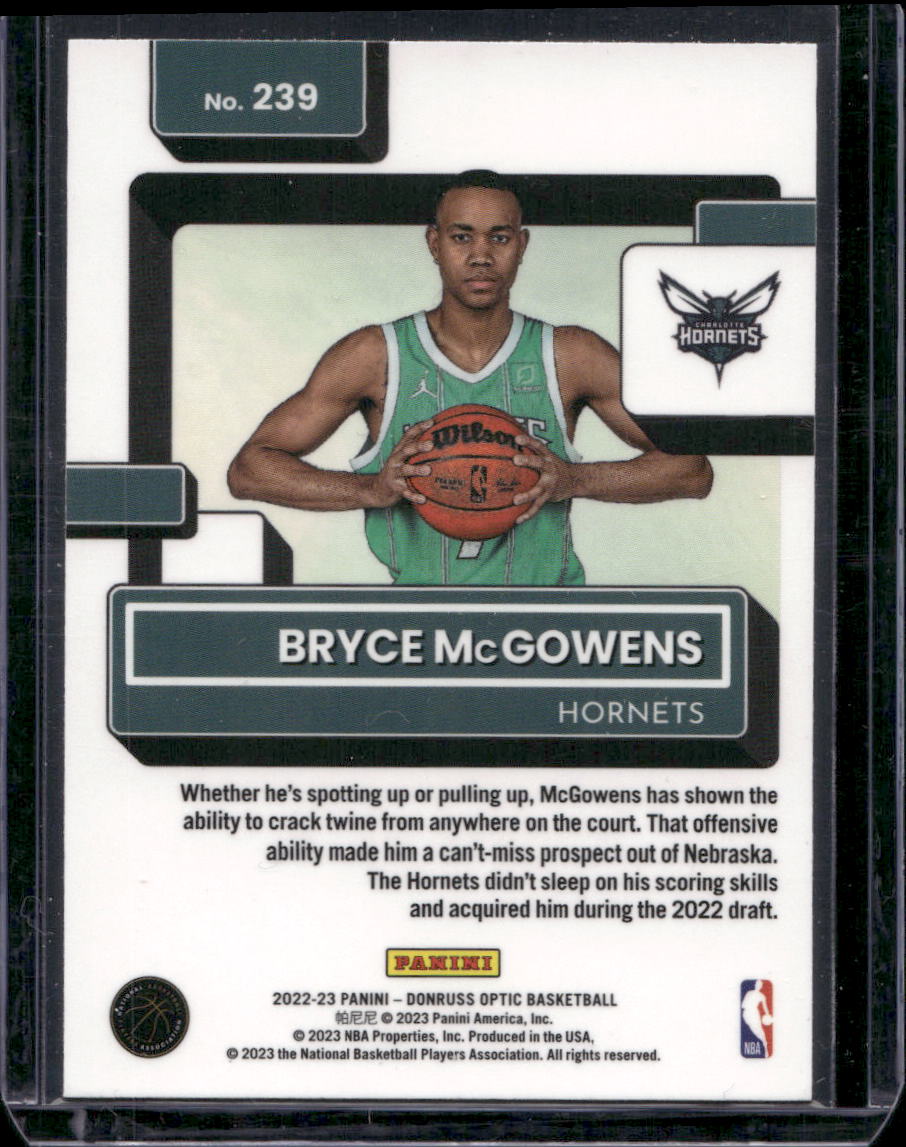 2022-23 Donruss Optic #239 Bryce McGowens