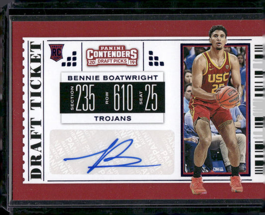 2019 Panini Contenders Draft Picks #105 Bennie Boatwright