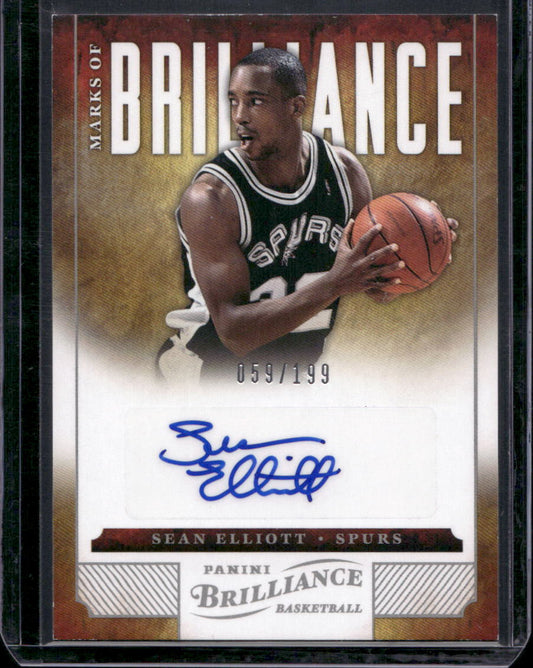 2012-13 Panini Brilliance #59 Sean Elliott Marks of Brilliance #/199