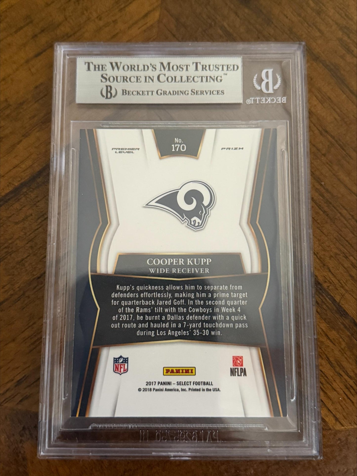 2017 Select Prizm Silver #170 Cooper Kupp BGS 9