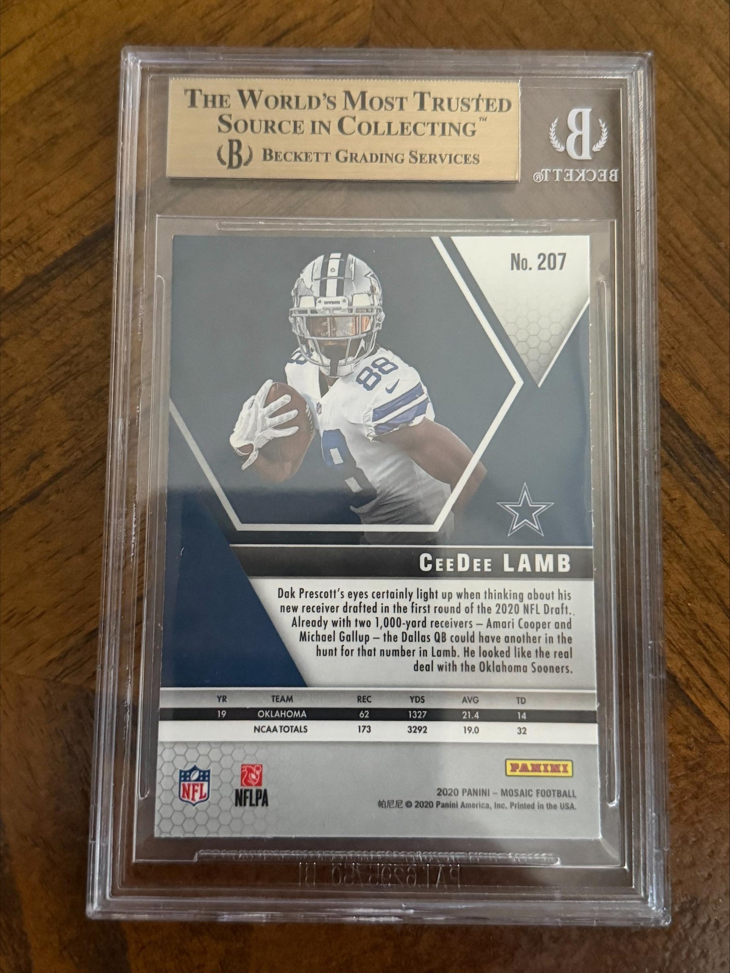 2020 Panini Mosaic #207 CeeDee Lamb BGS 9.5