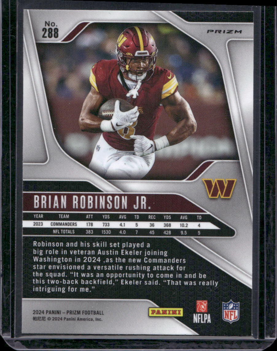2024 Panini Prizm #288 Brian Robinson Jr. Red White and Blue