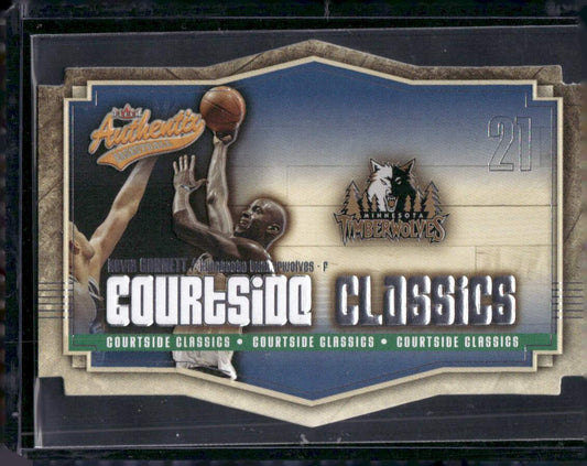 2003-04 Fleer Authentix #1 CC Kevin Garnett Courtside Classics