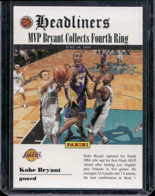 2009-10 Panini #8 Kobe Bryant Headliners
