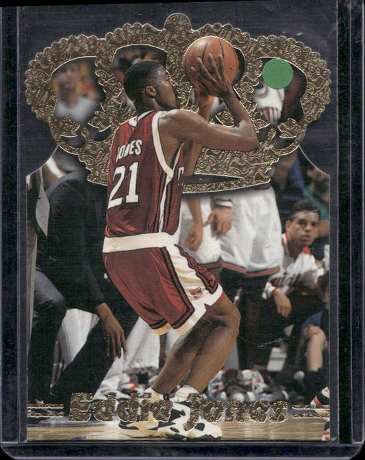 1995 Pacific Prisms #DC-3 Eddie Jones Gold Crown Die Cuts