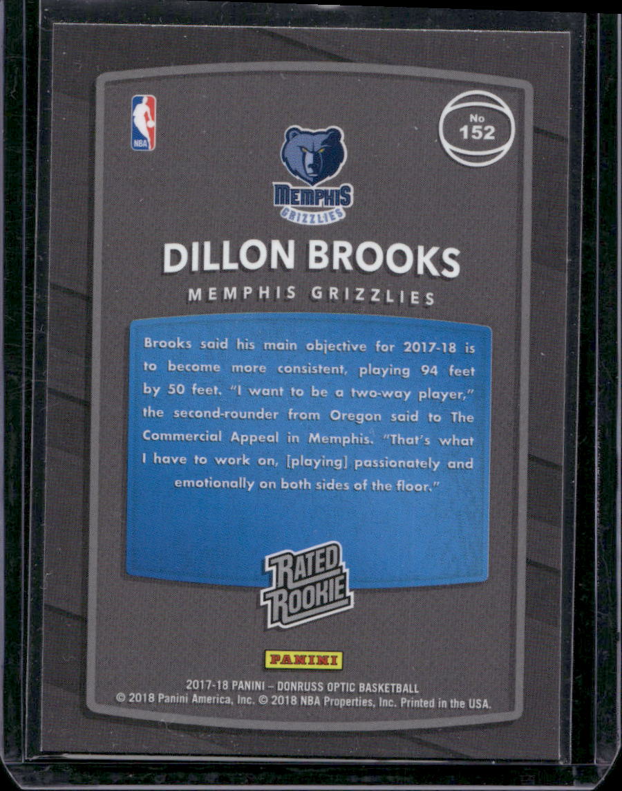 2017-18 Donruss Optic #152 Dillon Brooks