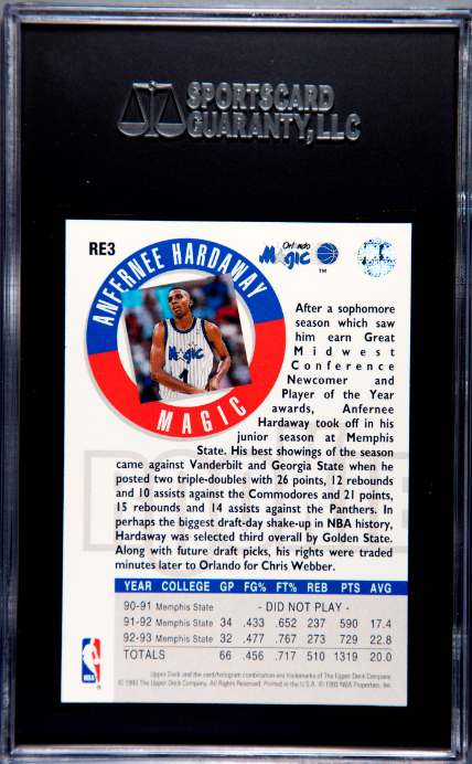 1993-94 Upper Deck #RE3 Anfernee Hardaway Rookie Exchange Gold SGC 9.5