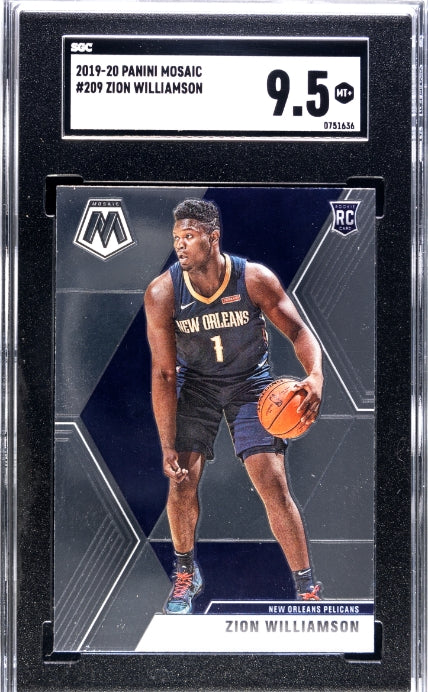 2019-20 Panini Mosaic #209 Zion Williamson SGC 9.5
