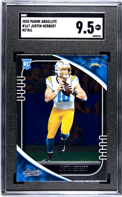 2020 Panini Absolute #167 Justin Herbert Retail SGC 9.5