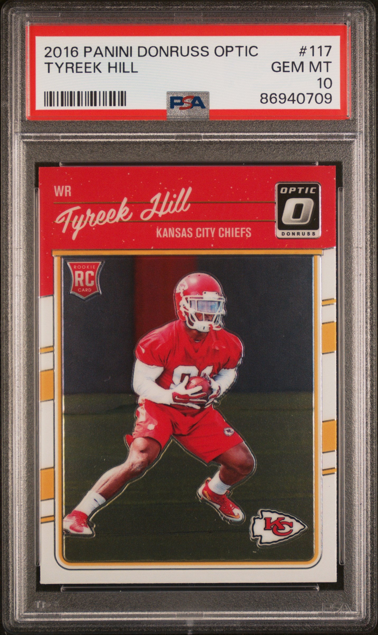 2016 Donruss Optic #117 Tyreek Hill PSA 10