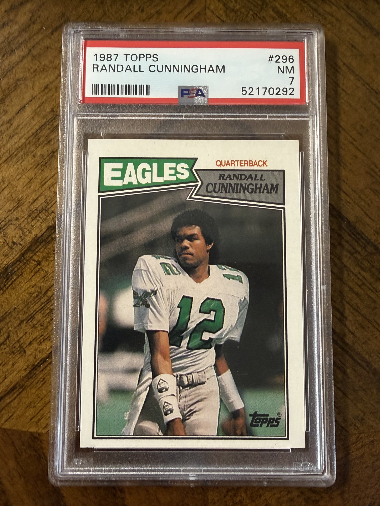 1987 Topps #296 Randall Cunningham PSA 7