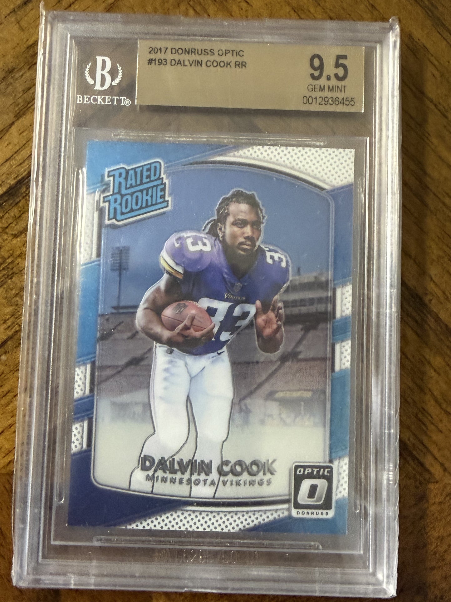 2017 Donruss Optic #193 Dalvin Cook BGS 9.5
