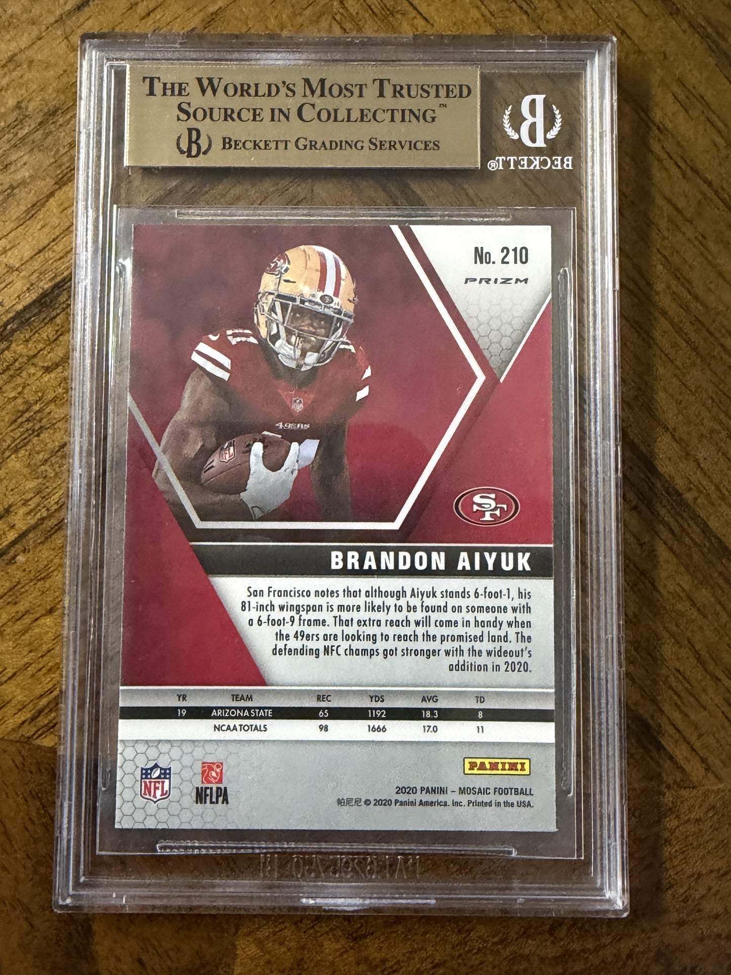 2020 Panini Mosaic #210 Brandon Aiyuk Prizm Silver BGS 9.5