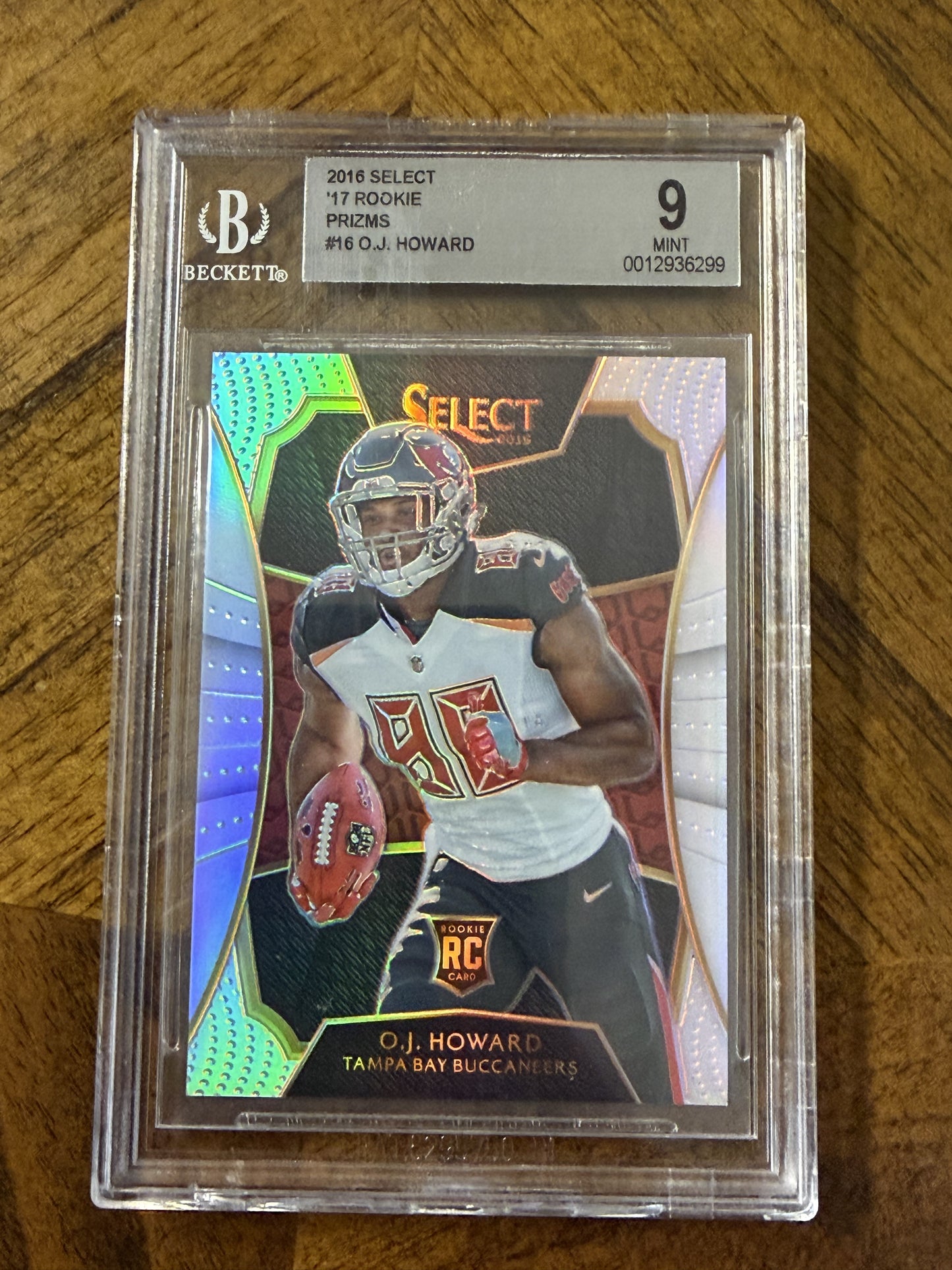 2016 Panini Select #16 O.J. Howard 2017 XRC Prizm Exchange BGS 9