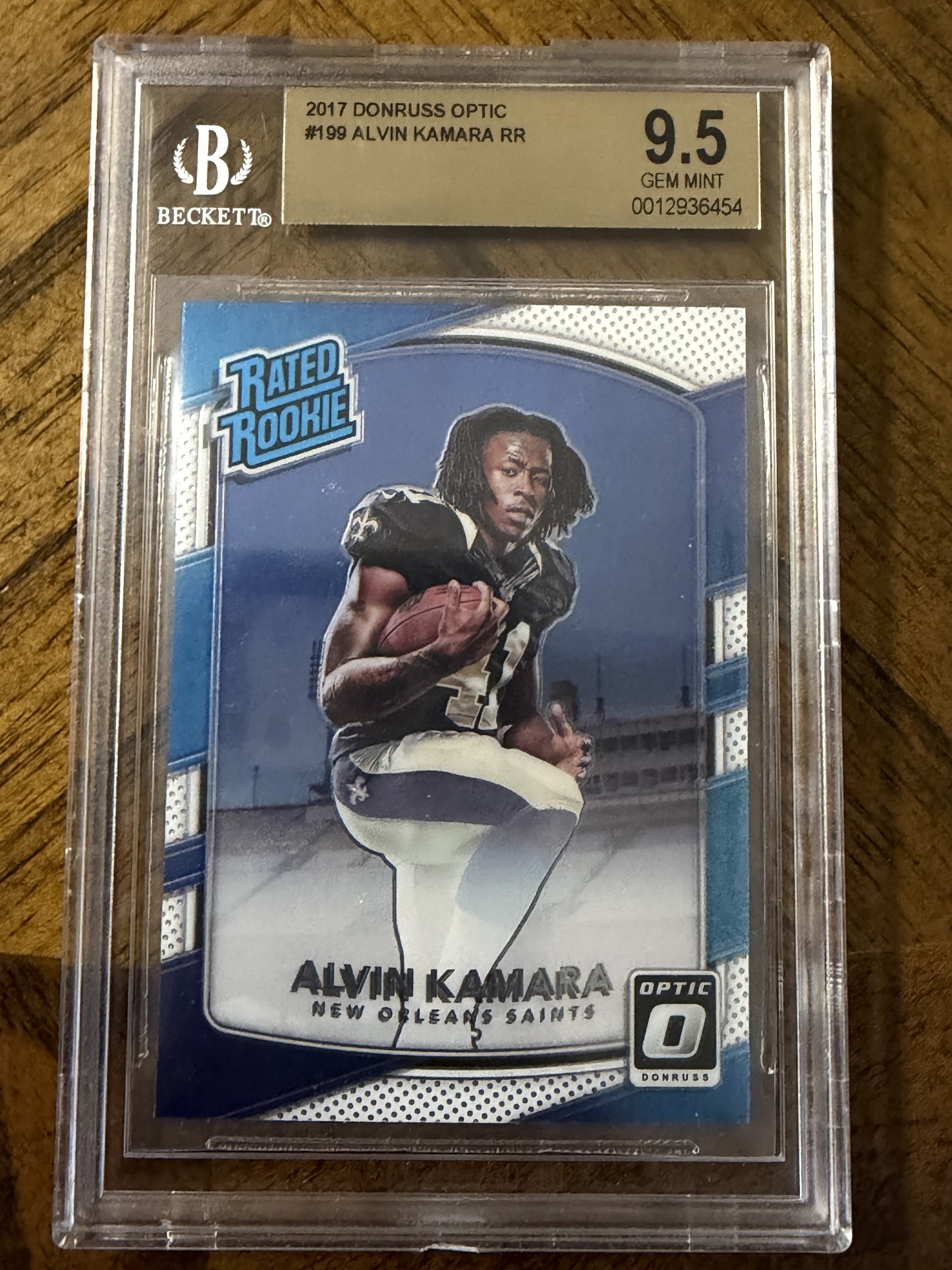 2017 Donruss Optic #199 Alvin Kamara BGS 9.5