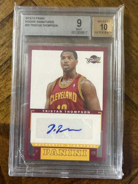 2012-13 Panini #33 Tristan Thompson Rookie Signatures BGS 9