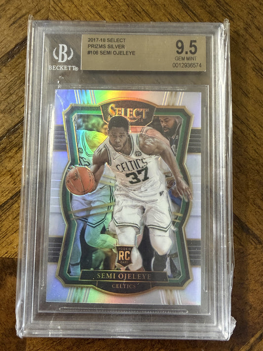2017-18 Panini Select #106 Semi Ojeleye Silver Prizms BGS 9.5