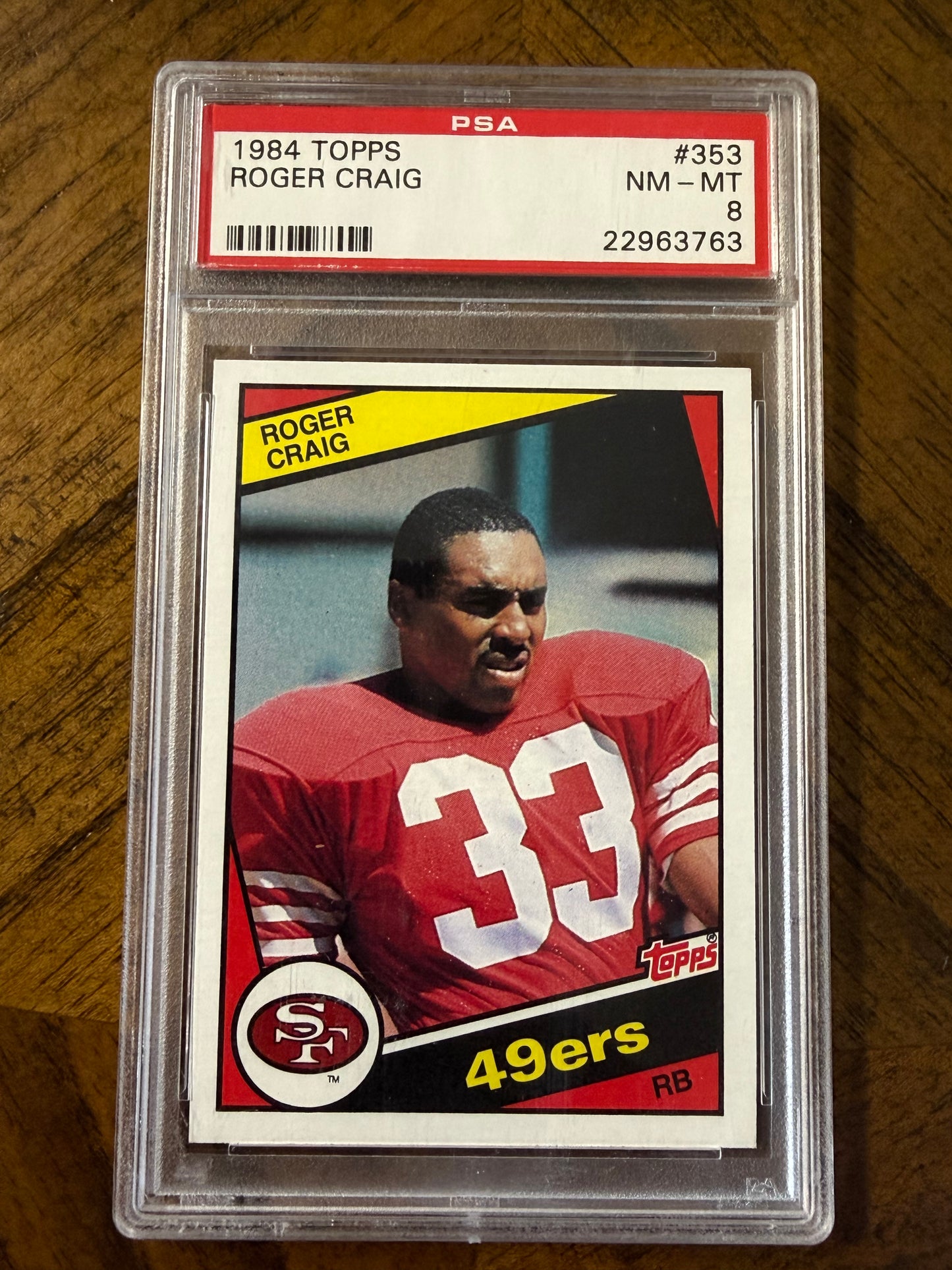 1984 Topps #353 Roger Craig PSA 8