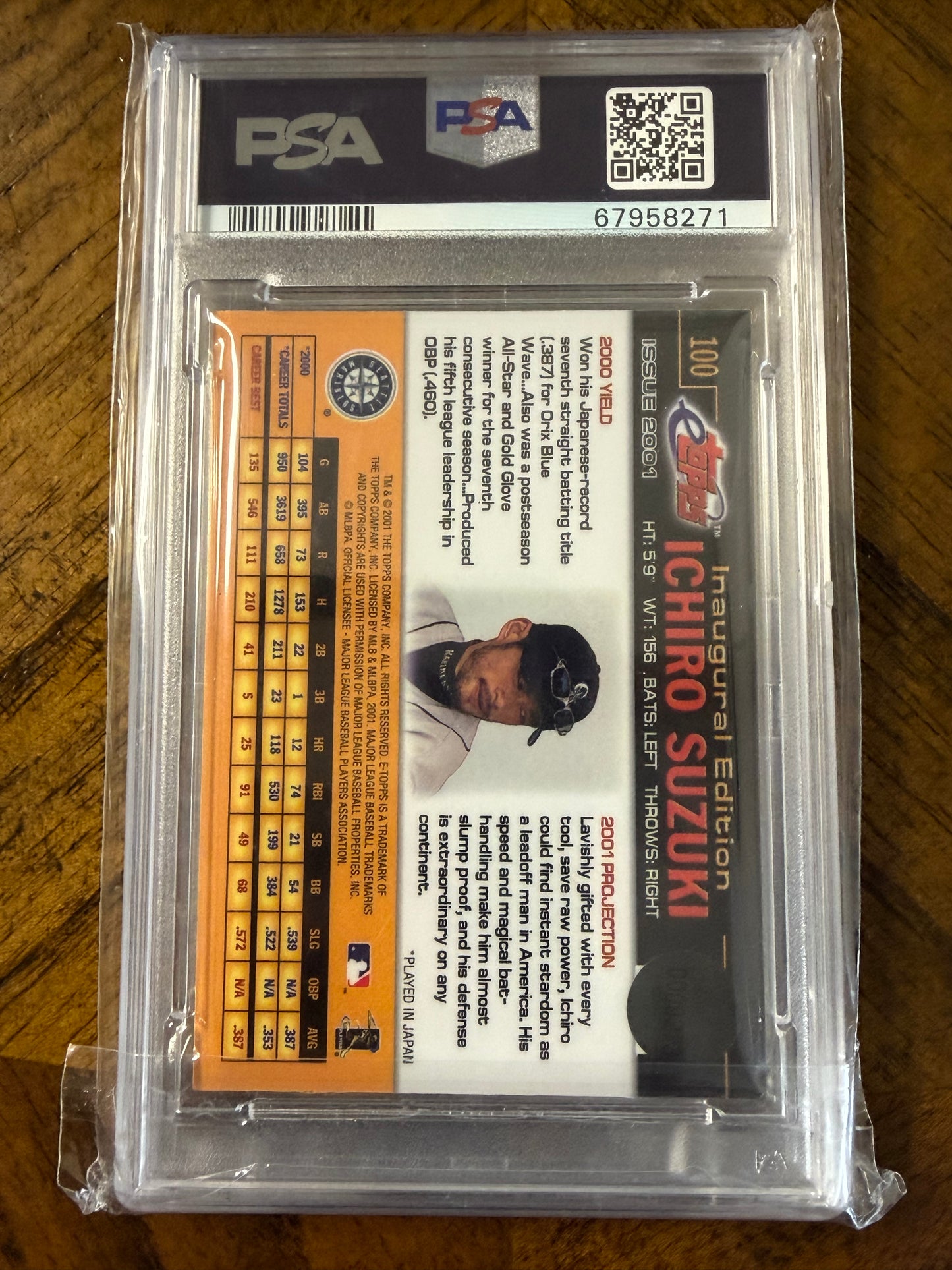 2001 Topps eTopps #100 Ichiro Suzuki PSA 9